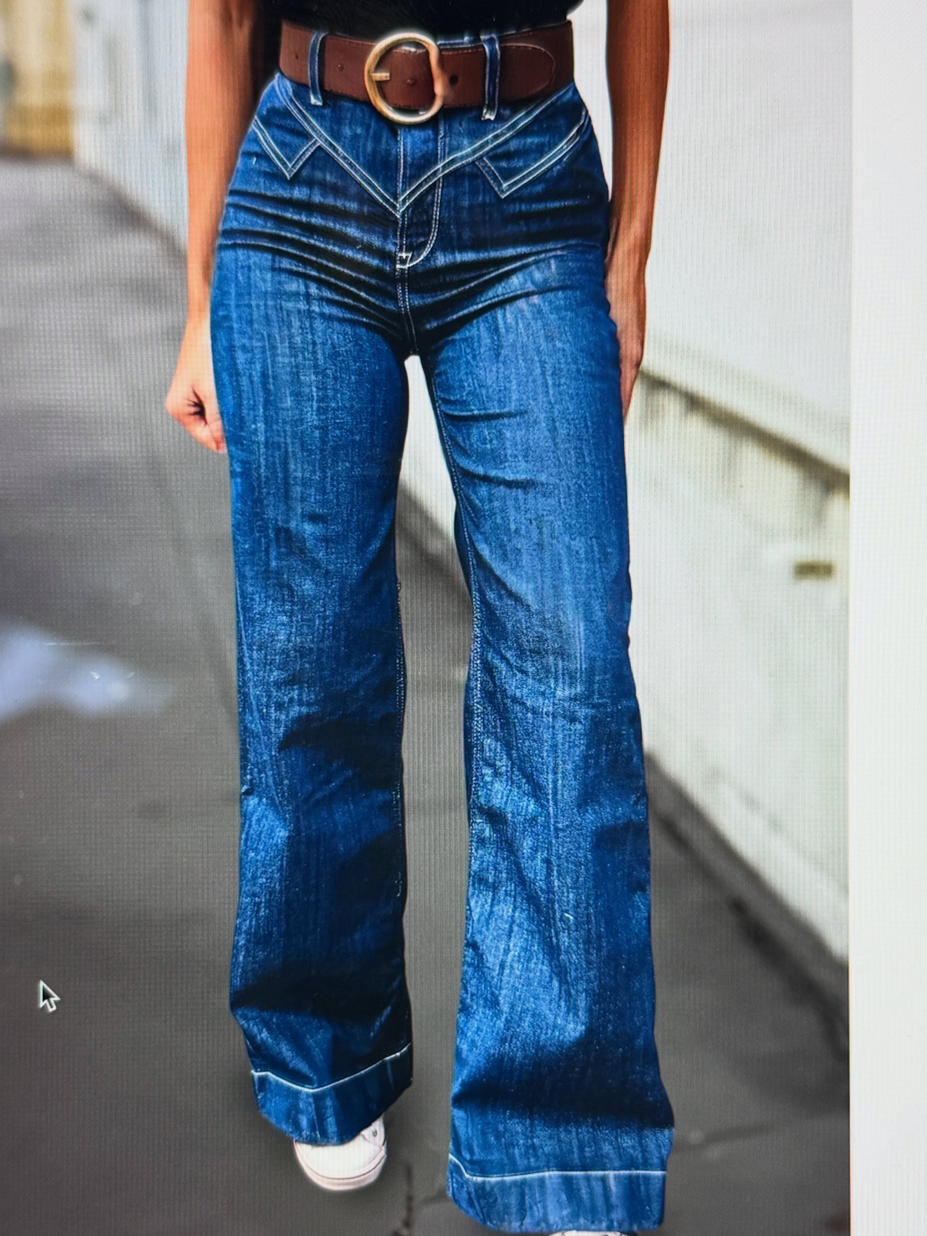 Dark wash flare jeans
