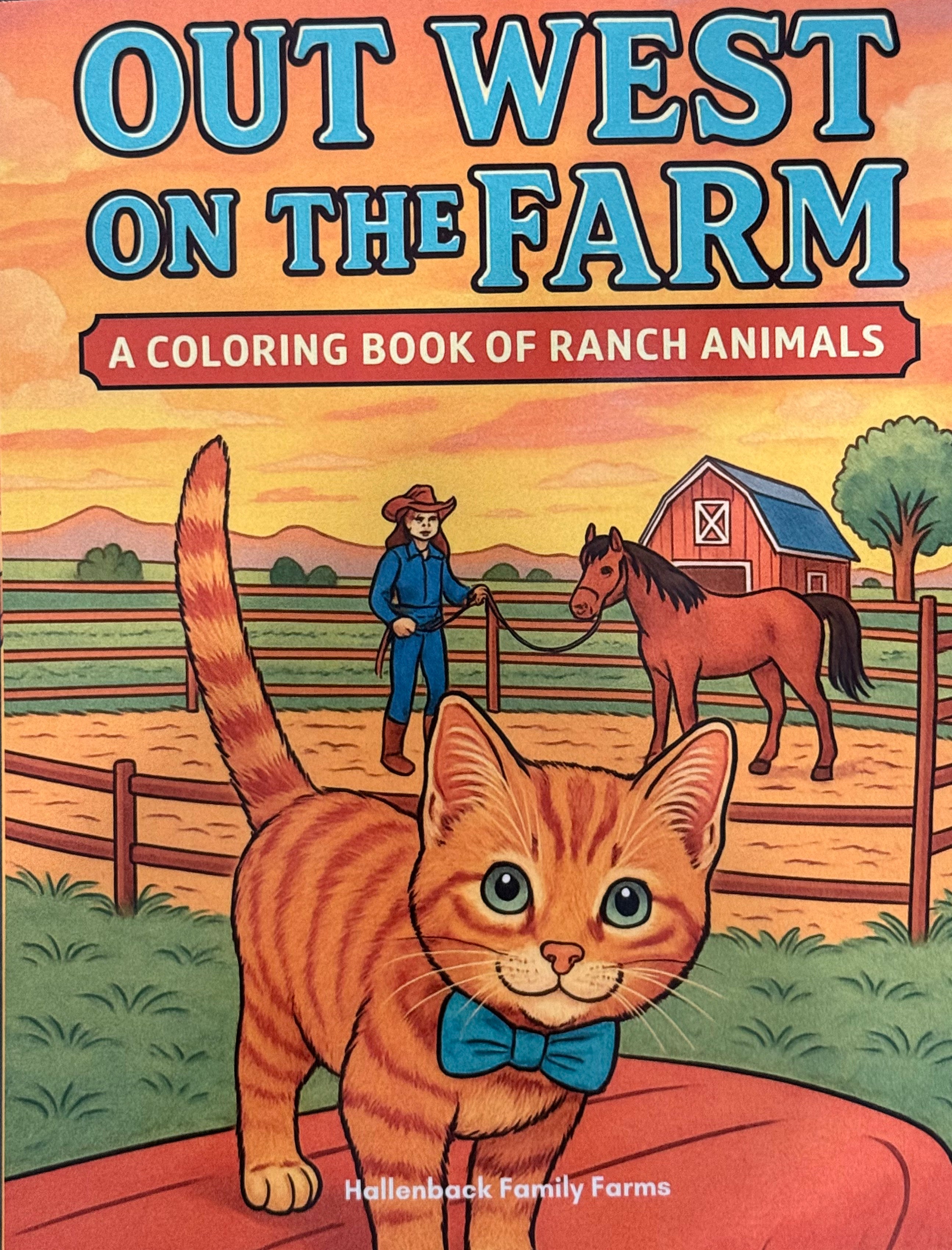 Out West on the Farm Coloring book